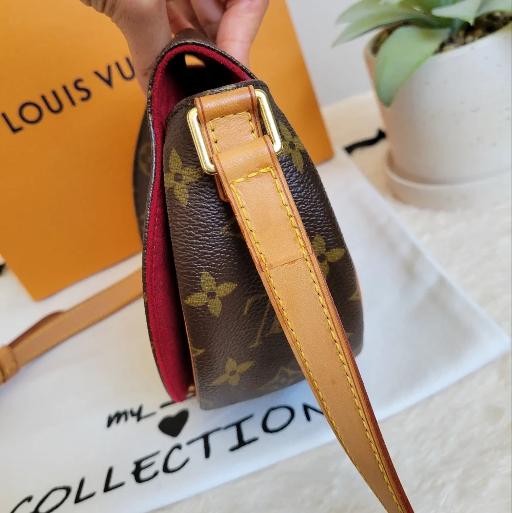 VERY CUTE ❤️Authentic LOUIS VUITTON Tambourine Shoulder/Crossbody Bag Monogram